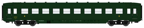 REE Modeles VB-131 - French Wagon DEV AO U46 B10 Green 306 of the SNCF
